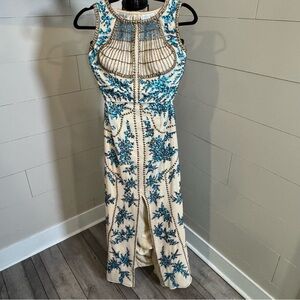 Shail K Ornately Beaded 2 Piece Mermaid Formal Dress Gown - 4